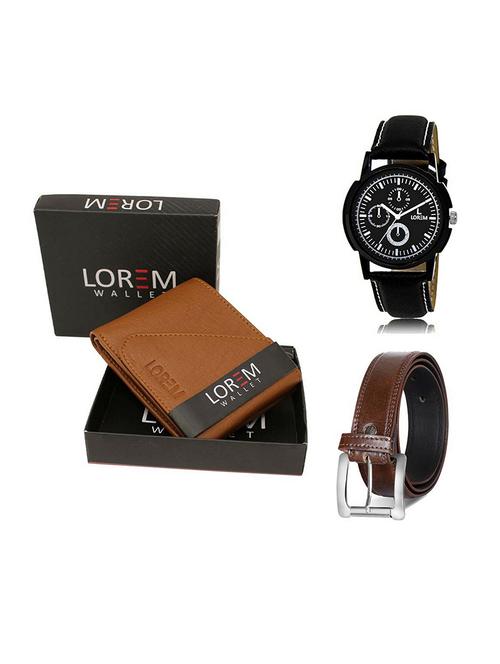 belt, wallet & watch gift combo - 19380033 - Very Small Image - 1