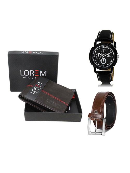 belt, wallet & watch gift combo - 19380038 - Very Small Image - 1