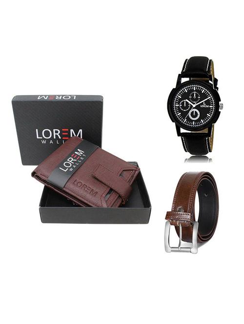 belt, wallet & watch gift combo - 19380040 - Very Small Image - 1