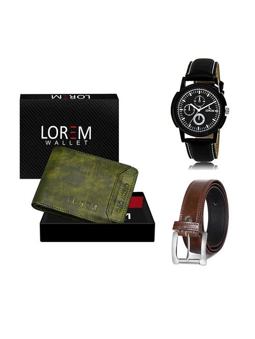 belt, wallet & watch gift combo - 19380058 - Very Small Image - 1