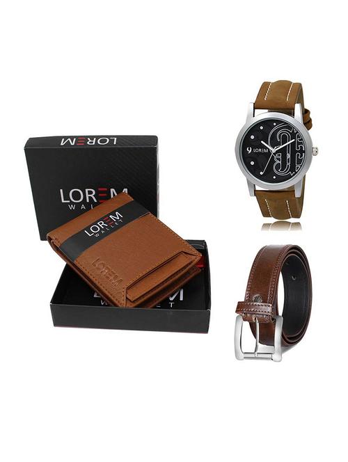 belt, wallet & watch gift combo - 19380080 - Very Small Image - 1