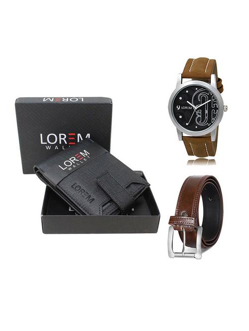 belt, wallet & watch gift combo - 19380084 - Very Small Image - 1