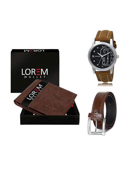 belt, wallet & watch gift combo - 19380088 - Very Small Image - 1