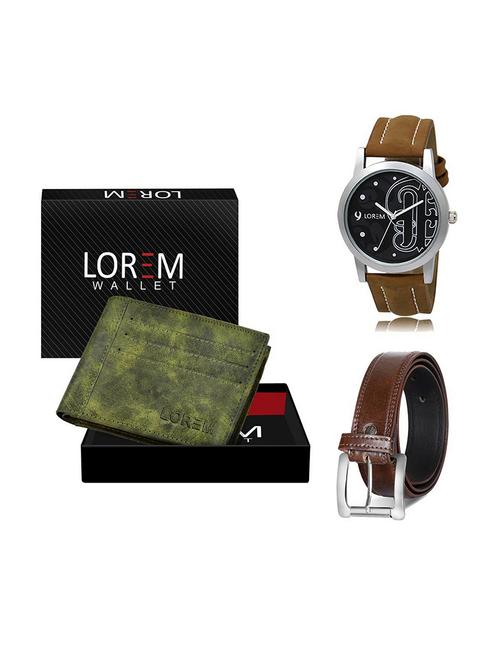 belt, wallet & watch gift combo - 19380093 - Very Small Image - 1