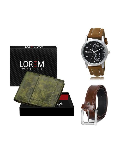 belt, wallet & watch gift combo - 19380094 - Very Small Image - 1