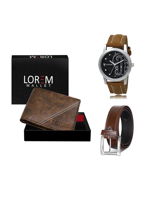 belt, wallet & watch gift combo - 19380108 - Very Small Image - 1