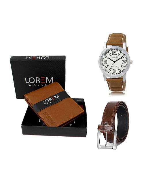 belt, wallet & watch gift combo - 19380124 - Very Small Image - 1