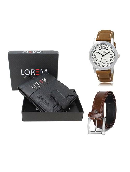 belt, wallet & watch gift combo - 19380129 - Very Small Image - 1