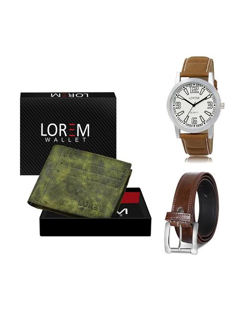 belt, wallet & watch gift combo - 19380138 - Very Small Image - 1