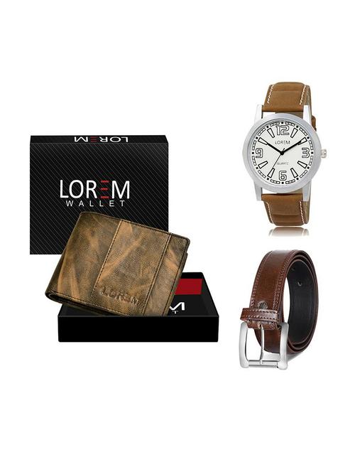 belt, wallet & watch gift combo - 19380141 - Very Small Image - 1