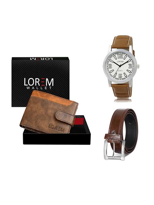 belt, wallet & watch gift combo - 19380165 - Very Small Image - 1