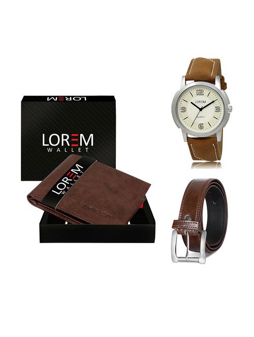belt, wallet & watch gift combo - 19380178 - Very Small Image - 1