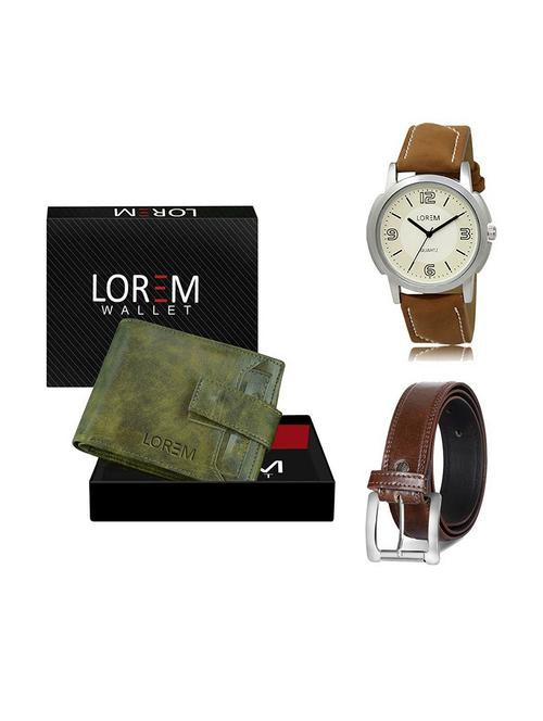 belt, wallet & watch gift combo - 19380188 - Very Small Image - 1