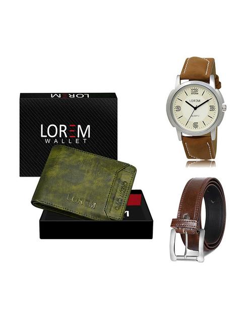 belt, wallet & watch gift combo - 19380193 - Very Small Image - 1