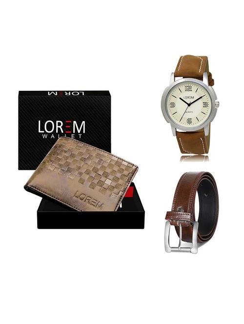 belt, wallet & watch gift combo - 19380202 - Very Small Image - 1