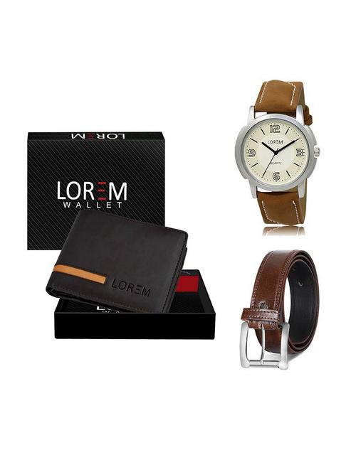 belt, wallet & watch gift combo - 19380209 - Very Small Image - 1