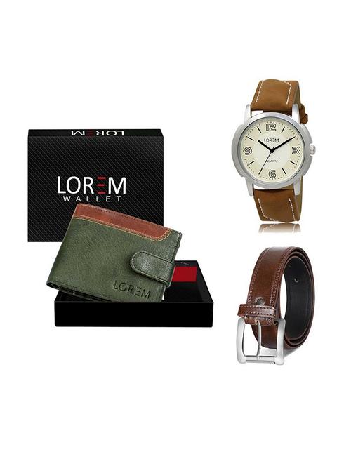 belt, wallet & watch gift combo - 19380212 - Very Small Image - 1