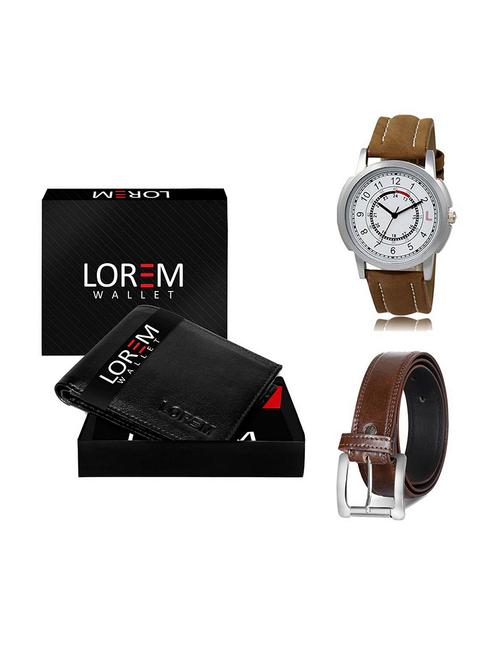 belt, wallet & watch gift combo - 19380226 - Very Small Image - 1