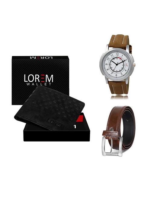 belt, wallet & watch gift combo - 19380250 - Very Small Image - 1