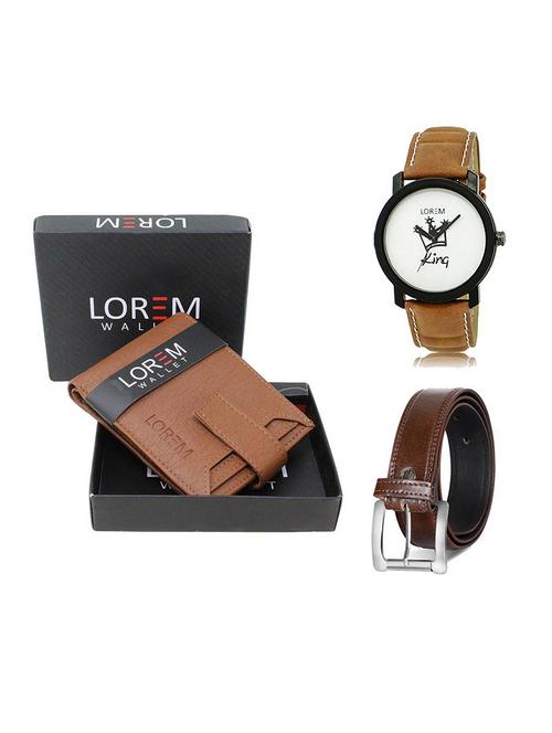 belt, wallet & watch gift combo - 19380266 - Very Small Image - 1