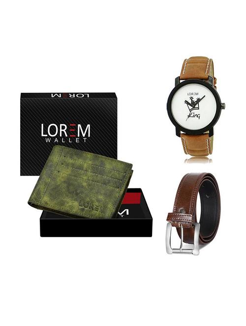 belt, wallet & watch gift combo - 19380273 - Very Small Image - 1