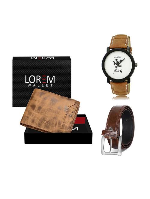 belt, wallet & watch gift combo - 19380277 - Very Small Image - 1