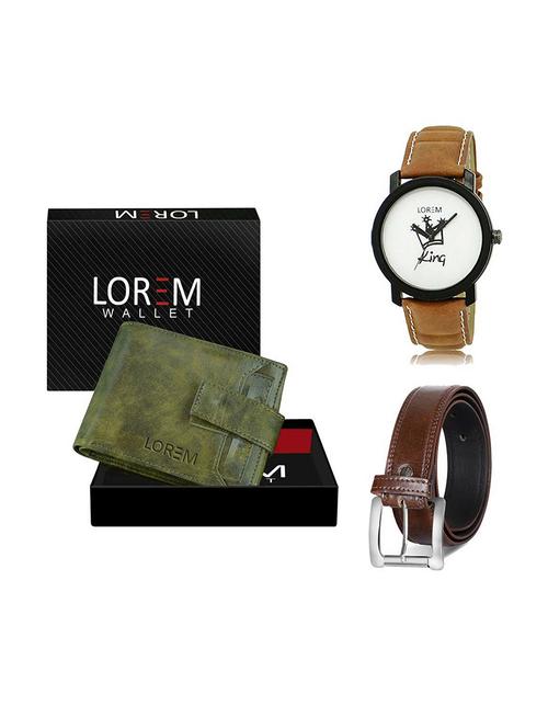 belt, wallet & watch gift combo - 19380278 - Very Small Image - 1