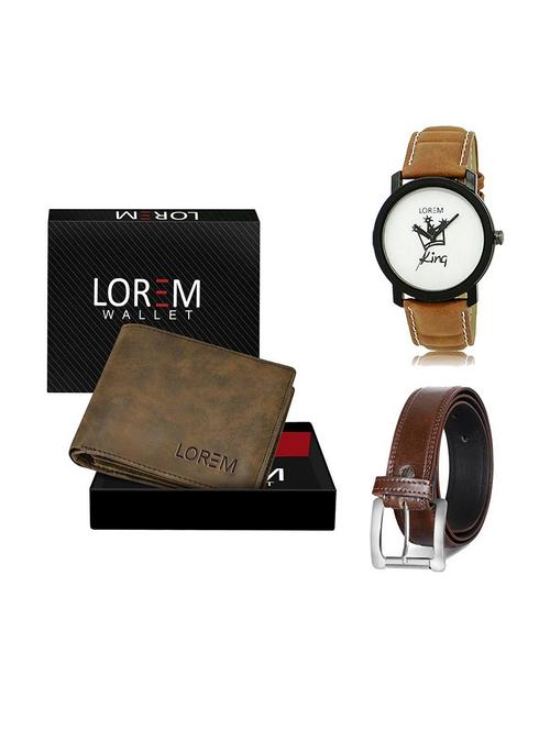 belt, wallet & watch gift combo - 19380281 - Very Small Image - 1