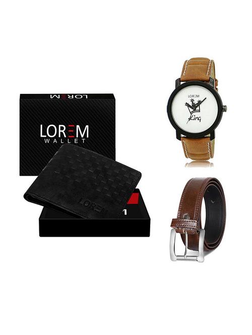belt, wallet & watch gift combo - 19380295 - Very Small Image - 1