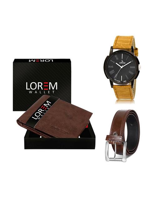 belt, wallet & watch gift combo - 19380313 - Very Small Image - 1