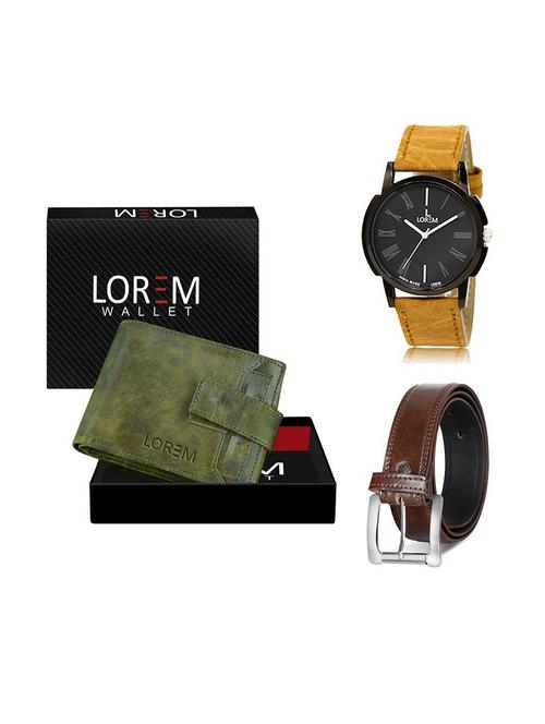 belt, wallet & watch gift combo - 19380323 - Very Small Image - 1
