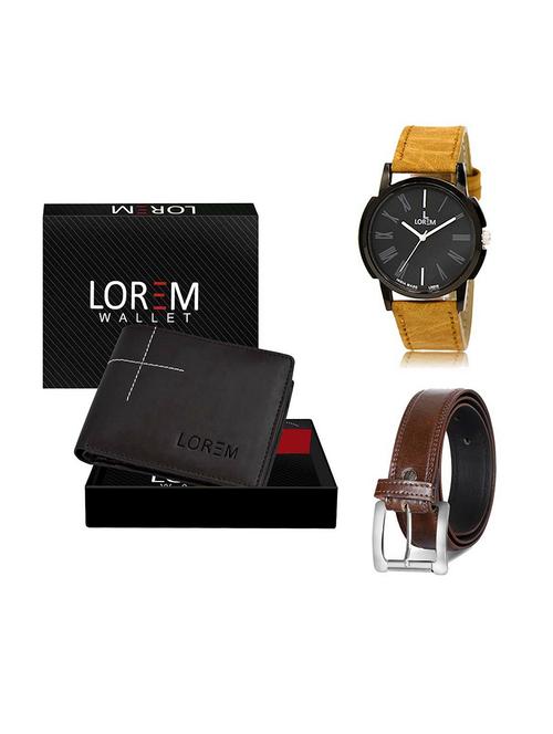 belt, wallet & watch gift combo - 19380342 - Very Small Image - 1