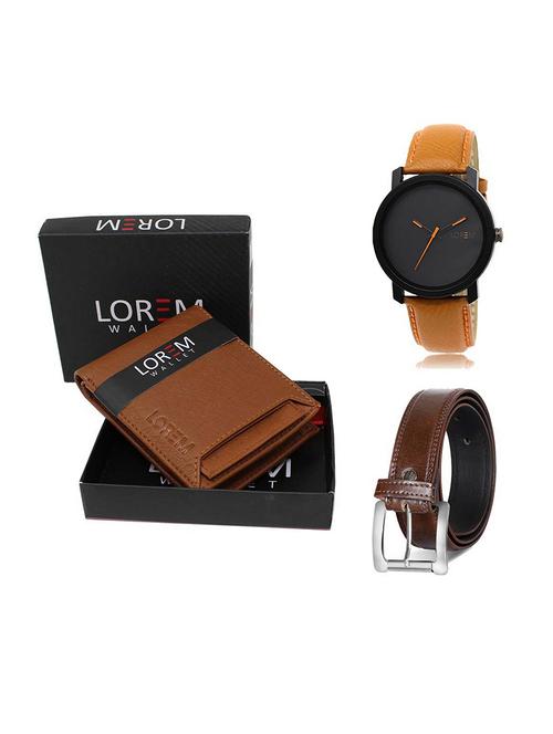 belt, wallet & watch gift combo - 19380350 - Very Small Image - 1