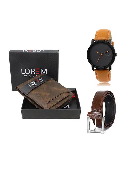 belt, wallet & watch gift combo - 19380351 - Very Small Image - 1