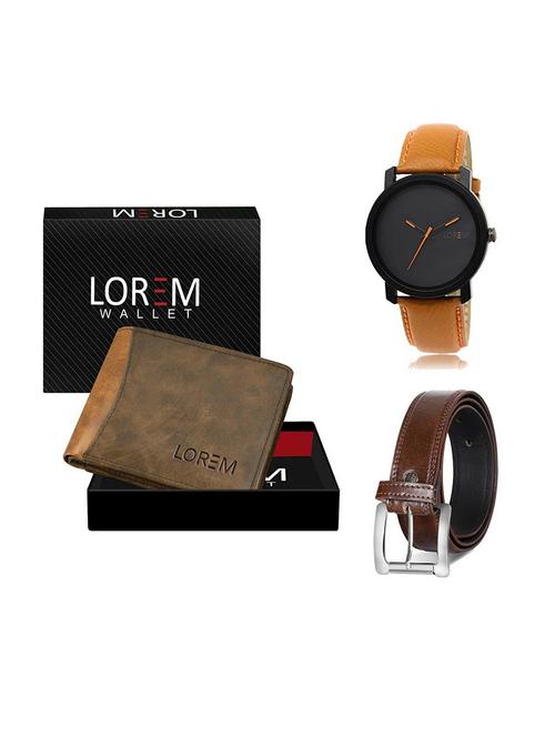 belt, wallet & watch gift combo - 19380372 - Very Small Image - 1