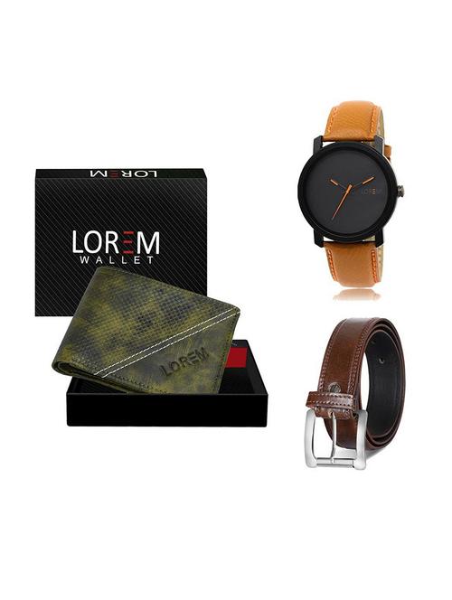 belt, wallet & watch gift combo - 19380380 - Very Small Image - 1