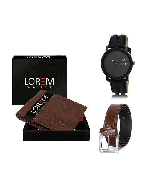 belt, wallet & watch gift combo - 19380403 - Very Small Image - 1