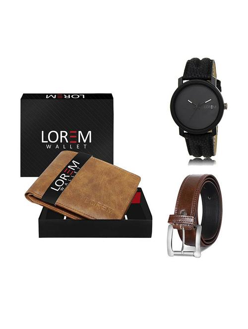 belt, wallet & watch gift combo - 19380404 - Very Small Image - 1