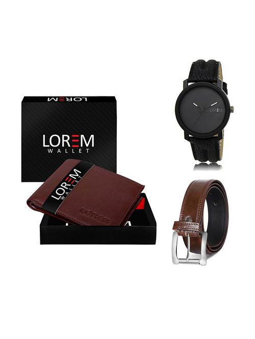 belt, wallet & watch gift combo - 19380405 - Very Small Image - 1
