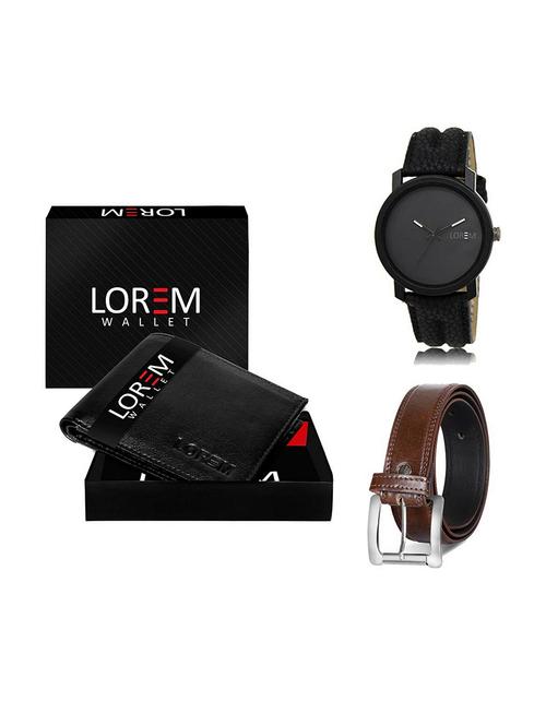 belt, wallet & watch gift combo - 19380406 - Very Small Image - 1