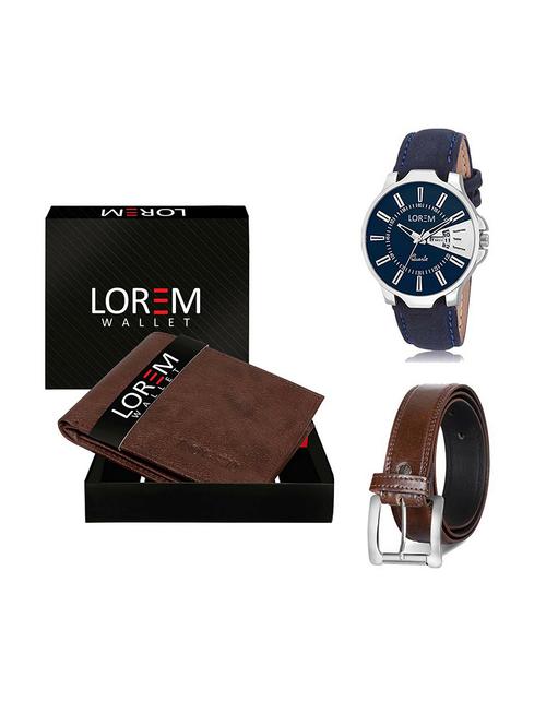 belt, wallet & watch gift combo - 19380493 - Very Small Image - 1