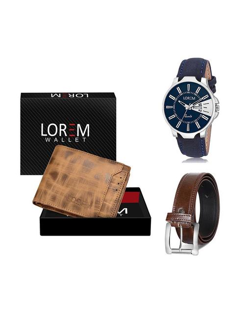 belt, wallet & watch gift combo - 19380502 - Very Small Image - 1