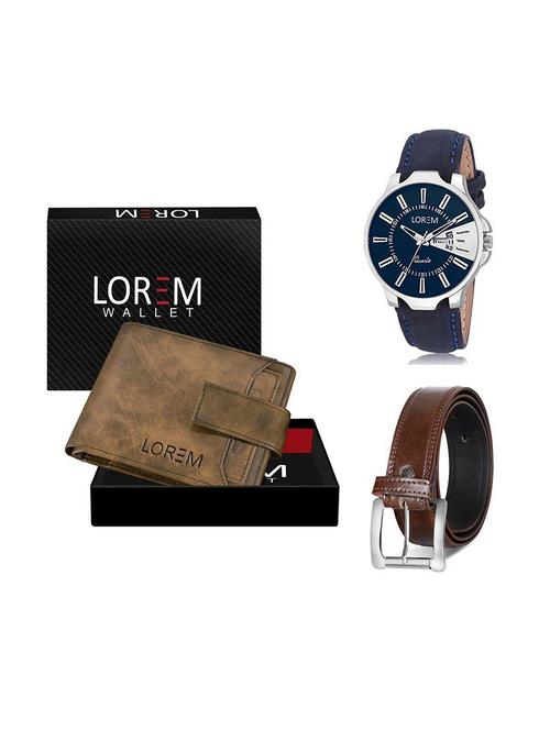 belt, wallet & watch gift combo - 19380504 - Very Small Image - 1