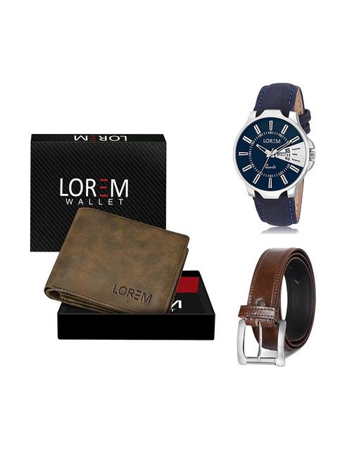belt, wallet & watch gift combo - 19380506 - Very Small Image - 1