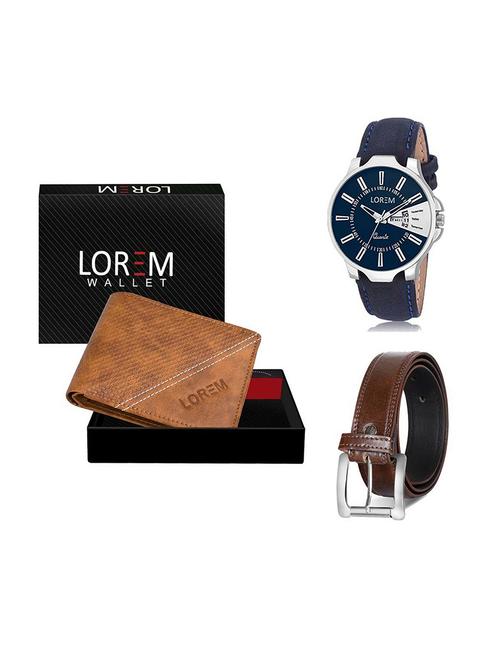 belt, wallet & watch gift combo - 19380514 - Very Small Image - 1