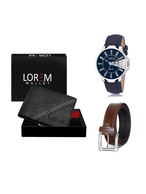 belt, wallet & watch gift combo - 19380516 - Very Small Image - 1
