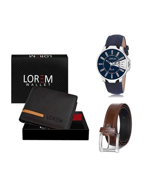 belt, wallet & watch gift combo - 19380524 - Very Small Image - 1