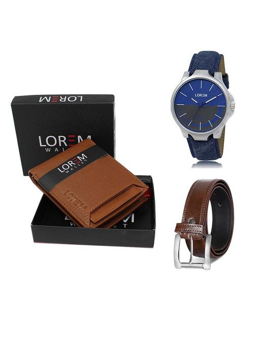 belt, wallet & watch gift combo - 19380530 - Very Small Image - 1