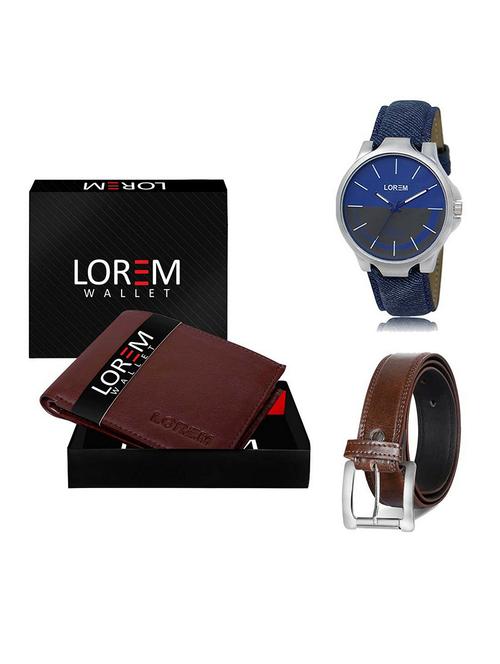 belt, wallet & watch gift combo - 19380540 - Very Small Image - 1
