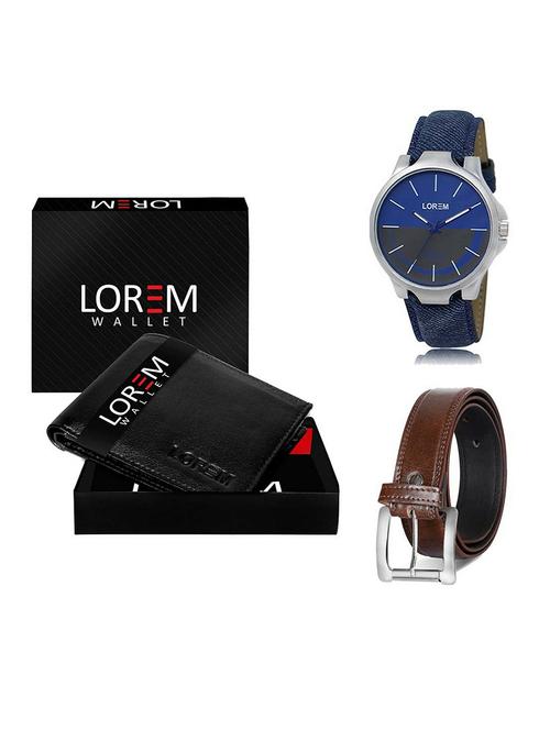 belt, wallet & watch gift combo - 19380541 - Very Small Image - 1